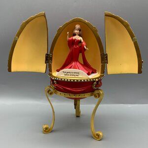 Vintage 2001 Avon Barbie Countess of Rubies Music Box Egg with Stand
